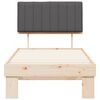 vidaXL Bed Frame with Upholstered Headboard Dark Grey 90 x 200 cm