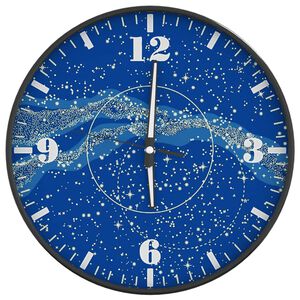 vidaXL Wall Clock with Luminous Scales and Pointers Blue &Oslash;30 cm