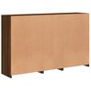 vidaXL Sideboard with LED Lights Brown Oak 162x37x100 cm