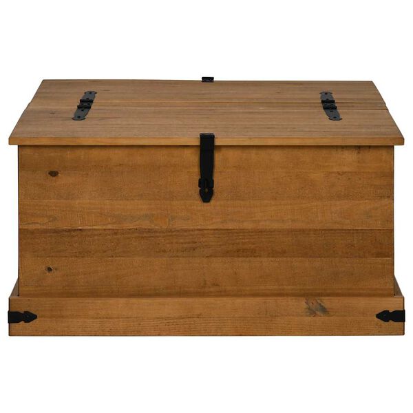 vidaXL Storage Chest HALDEN 91x91x47 cm Solid Wood Pine