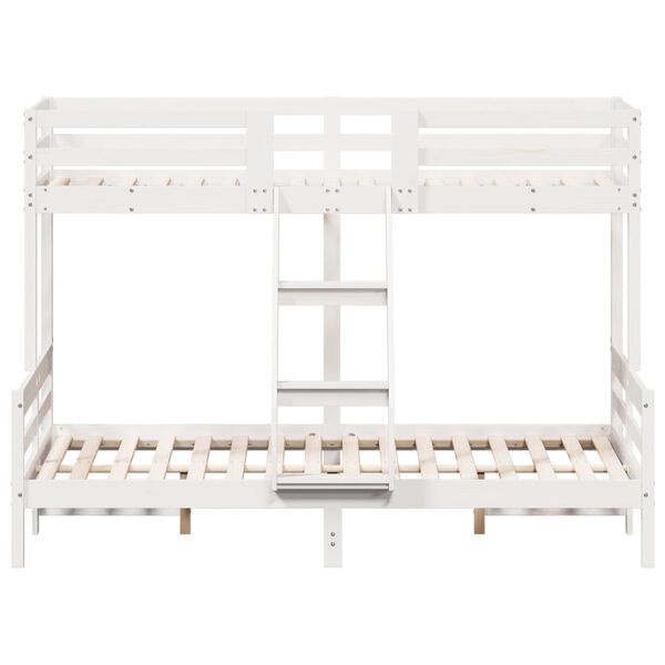vidaXL Bunk Bed without Mattress 90x200/140x200 cm White Solid Wood