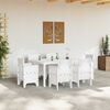 vidaXL Garden Dining Set 7 pcs White Polt rattan