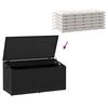 vidaXL Garden Storage Box Black 110x50x58 cm Poly Rattan