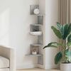 vidaXL Wall Corner Shelf Concrete Grey 32x32x127,5 cm Engineered Wood
