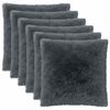 vidaXL Cushion Cover 6 pcs HEERLEN Anthracite 80 x 80 cm PV Fleece