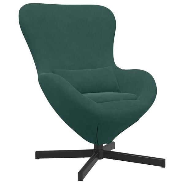 vidaXL Egg Chair Dark Green 63 x 73 x 90 cm Velvet