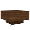 vidaXL Coffee Table with LED Lights Brown Oak 55x55x31 cm