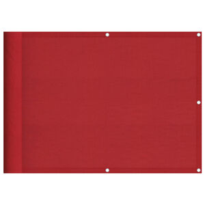vidaXL Balcony Screen Red 75x1000 cm 100% Polyester Oxford