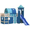 vidaXL Kids' Loft Bed with Tower without Mattress Blue 80x200 cm