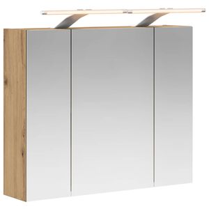 vidaXL Bathroom Mirror Cabinet Artisian Oak 60 x 14.5 x 50 cm