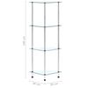 vidaXL 4-Tier Shelf Transparent 30x30x100 cm Tempered Glass