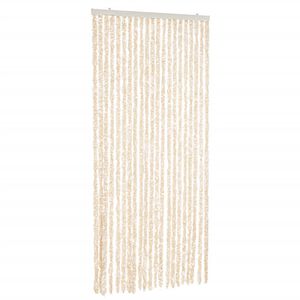 vidaXL Fly Curtain Beige and White 90x200 cm Chenille