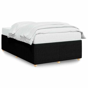 vidaXL Bed Frame without Mattress Black Double Fabric