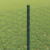 vidaXL Fence with Post Green 0.8 x 100 m Steel and PVC