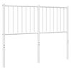 vidaXL Metal Replace Headboard White 120 cm