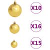 vidaXL Artificial Pre-lit Christmas Tree with Ball Set&Pinecones 210 cm