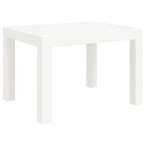 vidaXL Garden Table White 59x47x40 cm PP