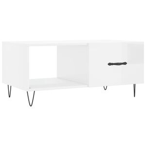 vidaXL Coffee Table High Gloss White 90x50x40 cm Engineered Wood