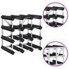 vidaXL Wine Rack for 12 Bottles Black Solid Pine Wood