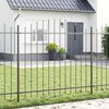 vidaXL Garden Fence 6 pcs Grey 170 x 165 cm Powder-Coated Steel