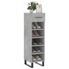 vidaXL Shoe Cabinet Concrete Grey 30x35x105 cm Engineered Wood