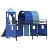 vidaXL Kids'Loft Bed Frame Black and Blue 79.5 x 200 cm Metal