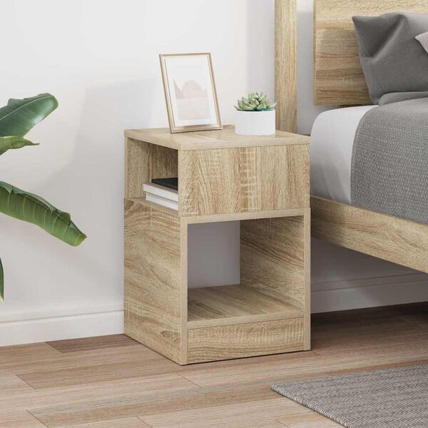 vidaXL End Table Sonoma Oak 30.5 x 30 x 45 cm Engineered Wood