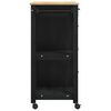 vidaXL Kitchen Trolley Plain Black