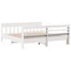 vidaXL Bed Frame without Mattress White 180x200 cm Super King Solid Wood Pine