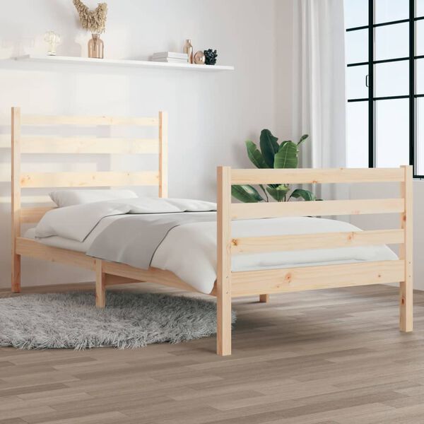 vidaXL Bed Frame without Mattress Solid Wood Pine 90x200 cm