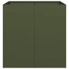 vidaXL Planter Olive Green 80x80x80 cm Steel