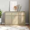 vidaXL Sideboard SAUDA Oak 114x43x75.5 cm Solid Wood Pine