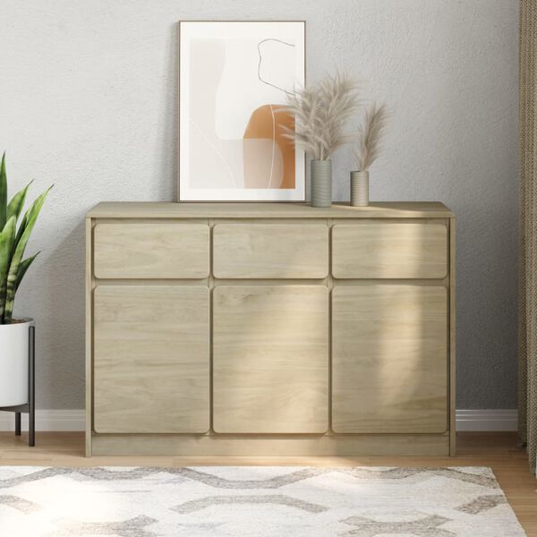 vidaXL Sideboard SAUDA Oak 114x43x75.5 cm Solid Wood Pine