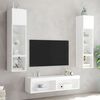 vidaXL 6 Piece TV Wall Units with LED White Engineered Wood