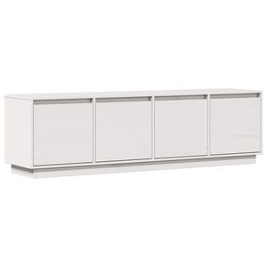 vidaXL TV Cabinet White 156x37x45 cm Solid Wood Pine