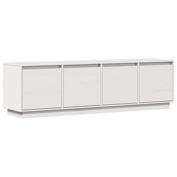 vidaXL TV Cabinet White 156x37x45 cm Solid Wood Pine