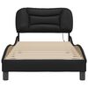 vidaXL Bed Frame with LED without Mattress "Hvar" Black 80x200 cm