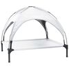 vidaXL Dog Bed Folding Manual Silver Grey 104 x 86 x 84.5 cm Steel