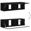 vidaXL TV Wall Cabinet Set Wall-mounted 6 pcs Black