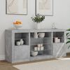 vidaXL Sideboard with LED Lights Concrete Grey 142.5x37x67 cm