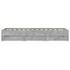 vidaXL Bed Frame with Drawers without Mattress Concrete Grey 90x190 cm Single