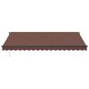 vidaXL Manual Retractable Awning with LEDs Brown 450x350 cm