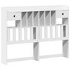 vidaXL Bookcase Bed without Mattress White 150x200 cm King Size Solid Wood Pine