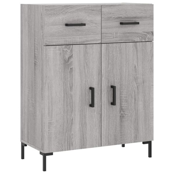 vidaXL Sideboard Grey Sonoma 69.5x34x90 cm Engineered Wood