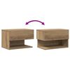 vidaXL Wall-mounted Bedside Cabinets 2 pcs Artisian Oak