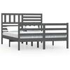 vidaXL Bed Frame without Mattress Grey Solid Wood 160x200 cm