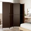vidaXL Room Divider 5 Panels Brown Poly Rattan