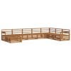 vidaXL Outdoor Sofa Set 8 pcs Natural Solid Acacia Wood