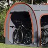 vidaXL Bike Storage Tent with Roof Grey and Orange 218 x 156 x 180 cm
