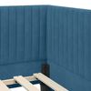 vidaXL Corner Bed Frame with Headboard Blue 90 cm x 200 cm Velvet